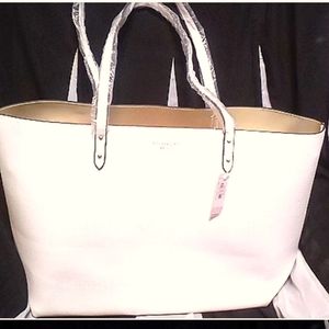 ☆NWT☆VICTORIA'S SECRETS WHITE& GOLD. LARGE TOTE